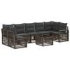 vidaXL Gartensofa-set 8 stk. Grau Poly-Rattan
