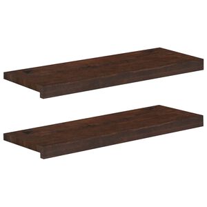 vidaXL Treppenstufen 2 stk. 80 x 25 x 2 cm Dunkelbraun