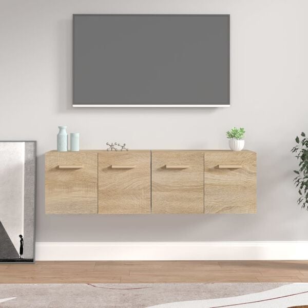 vidaXL Wandschr&auml;nke 2 Stk. Sonoma-Eiche 60x36,5x35 cm Holzwerkstoff