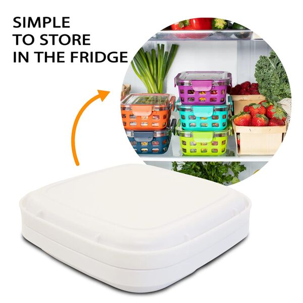 DERYAN Kindergeschirr-Set Silikon Quuby Wei&szlig;