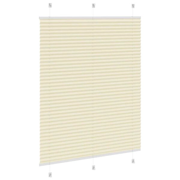 vidaXL Plissee Creme 105x150 cm Stoffbreite 104,4 cm Polyester