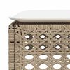vidaXL 9-tlg. Garten-Sofagarnitur mit Kissen Beige Poly Rattan