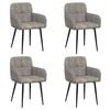 vidaXL Esszimmerst&uuml;hle 4 pcs Kunstwildleder Hellgrau 59 x 56,5 x 85 cm