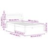 vidaXL Bettrahmen mit Kopfteil Braun 90 x 200 cm Massives Kiefernholz