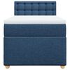 vidaXL Boxspringbett mit Matratze Blau 100x200 cm Stoff