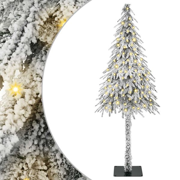 vidaXL Weihnachtsbaum mit 150 LEDs Wei&szlig; 150 cm PE und Stahl