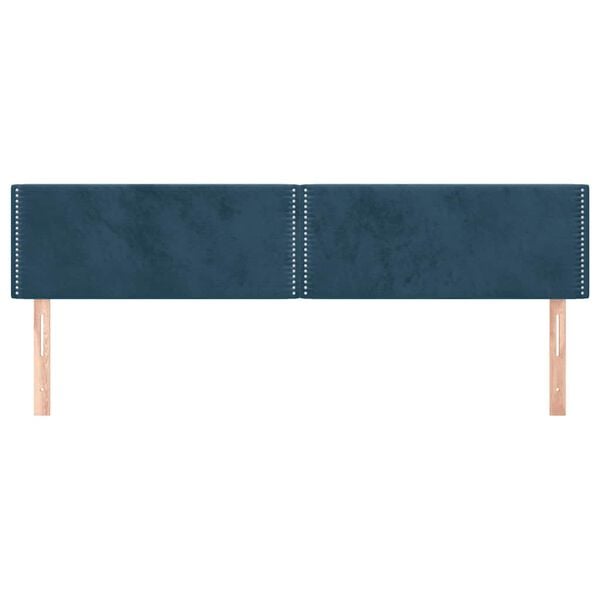 vidaXL Kopfteile 2 Stk. Dunkelblau 90x5x78/88 cm Samt