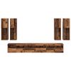 vidaXL TV-Wandregal-Set Wandmontiert 7 pcs Altholz Holzwerkstoff