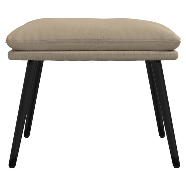 vidaXL Fu&szlig;hocker Hellgrau 45x30x35 cm Mikrofasergewebe