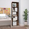vidaXL Bücherregal Räuchereiche 45x24x160 cm Holzwerkstoff