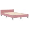 vidaXL Boxspringbett mit Kopfteil Rosa 120 x 200 cm Samt