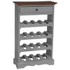vidaXL Weinregal Massives Mahagoniholz 55x23x85 cm