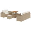 vidaXL Gartensofa-set 8 Stk. 8-Sitzanzahl Beige und Creme Poly Rattan