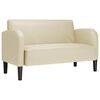 vidaXL Zweisitzer-Sofa Creme 110 cm Kunstleder