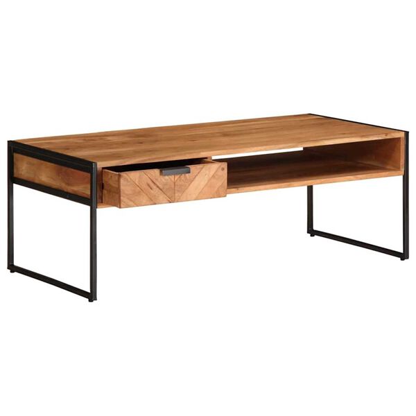 vidaXL Couchtisch 110x55x40 cm Massivholz Akazie