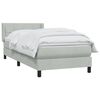 vidaXL Boxspringbett mit Matratze Hellgrau 80x210 cm Samt