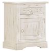 vidaXL Nachttisch Wei&szlig; 40&times;30&times;50 cm Massivholz Mango