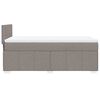 vidaXL Boxspringbett mit Matratze Taupe 90x190 cm Stoff