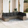 vidaXL Gartensofa-set 8 pcs Grau Poly-Rattan