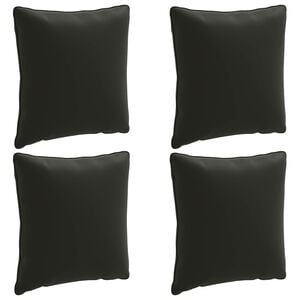vidaXL 4-teilige R&uuml;cken-Kissen PUTTEN 4 pcs 100 % Polyester Schwarz