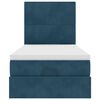 vidaXL Ottoman-Bett mit Matratzen Dunkelblau 90x200 cm Samt