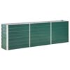vidaXL Garten-Hochbeet Verzinkter Stahl 240&times;40&times;77 cm Gr&uuml;n