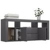 vidaXL TV-Schrank Hochglanz-Grau 120x30x50 cm Holzwerkstoff