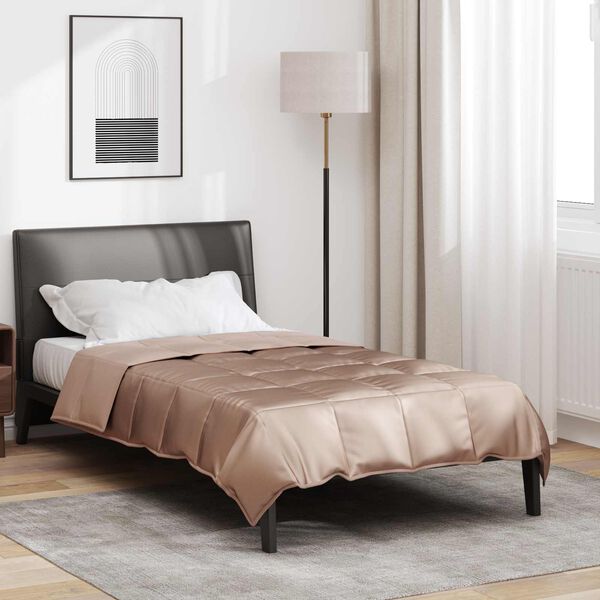 vidaXL Sommerdecke Gold 220 x 155 cm Satin und Mikrofaser
