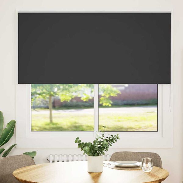 vidaXL Verdunkelungsrollo Schwarz 150x130 cm Stoffbreite 146,6 cm