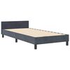 vidaXL Boxspringbett mit Kopfteil Dunkelgrau 80 x 200 cm Samt