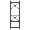 vidaXL B&uuml;cherregal Schwarz Eichen-Optik 56 x 34 x 171 cm Holzwerkstoff