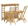 vidaXL Outdoor Bar Tisch und Hocker 3 stk. Natur Bambus