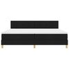 vidaXL Boxspringbett mit Matratze Schwarz 200 x 200 cm Stoff