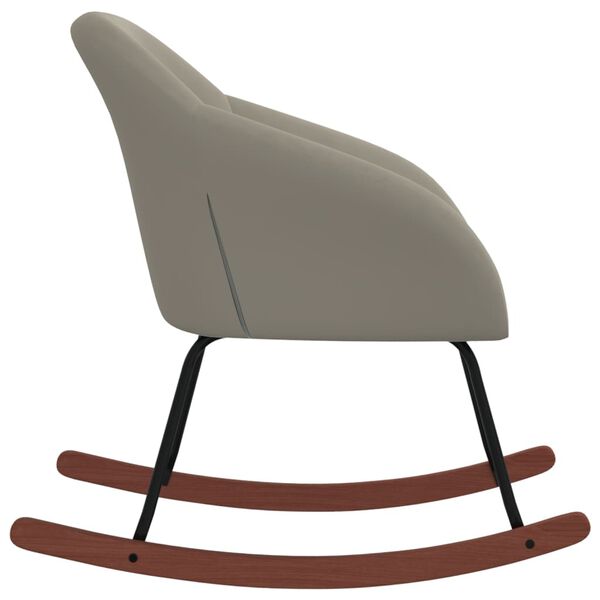 vidaXL Schaukelstuhl Hellgrau Stoff