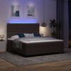 vidaXL Boxspringbett mit Matratze Dunkelbraun 180 x 200 cm Stoff