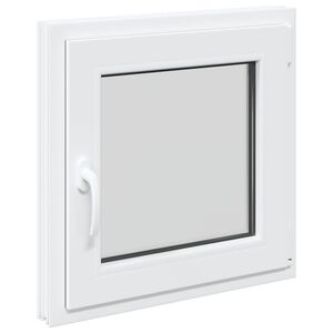 vidaXL Kellerfenster RISOR 50 x 50 cm PVC und Glas Wei&szlig;