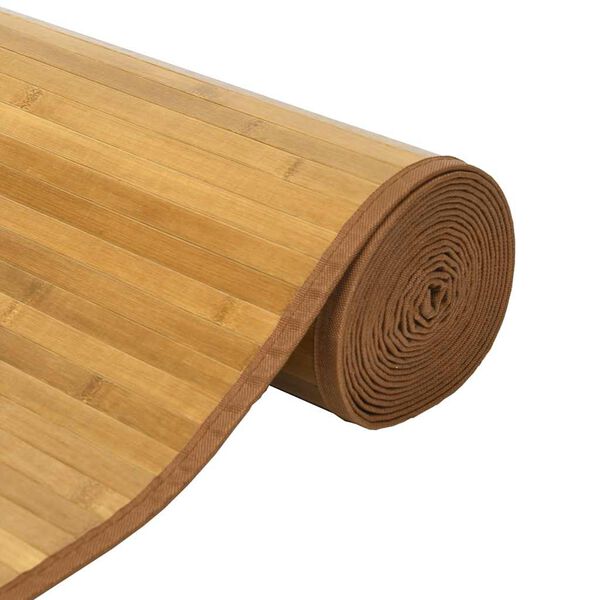 vidaXL Teppich Rechteckig Natur 60x100 cm Bambus