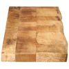 vidaXL Tischplatte 180x40x2,5 cm Baumkante Massivholz Raues Mangoholz