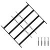 vidaXL Sicherheitsgitter f&uuml;r Fenster mit 4 Querstangen 3 pcs 43-74 cm