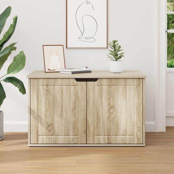 vidaXL Katzenhaus Sonoma 85 x 55 x 50,5 cm Holzwerkstoff