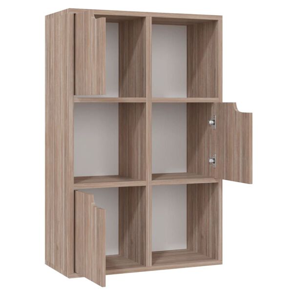 vidaXL B&uuml;cherregal Grau Sonoma-Eiche 60x27,5x88 cm Holzwerkstoff