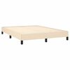 vidaXL Bettgestell ohne Matratze Creme 140x200 cm Stoff