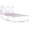 vidaXL Bettgestell mit Kopfteil Metall Schwarz 100x200 cm