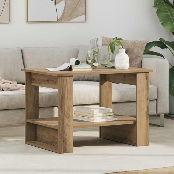 vidaXL Couchtisch Artisan-Eiche 72 x 50 x 50 cm Holzwerkstoff