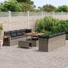 vidaXL Garten-Sofa-Set mit Kissen 11 pcs Grau 100 x 100 x 71 cm