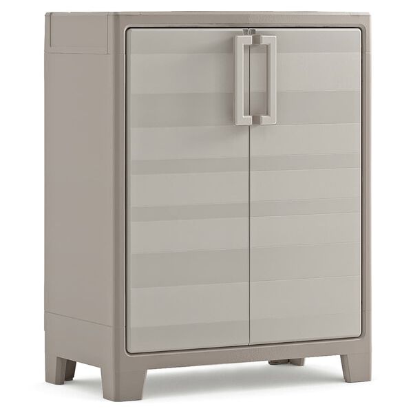 Keter Niedriger Lagerschrank Gulliver Beige und Braun 100 cm