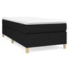 vidaXL Boxspringbettgestell Schwarz 100x200 cm Stoff