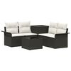 vidaXL Sofa Set 6 stk. 4-Sitzanzahl Schwarz und Cremewei&szlig;