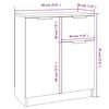 vidaXL Sideboard Wei&szlig; 60x30x70 cm Holzwerkstoff