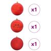 vidaXL Weihnachtskugel-Set 3 pcs Rot Kunststoff